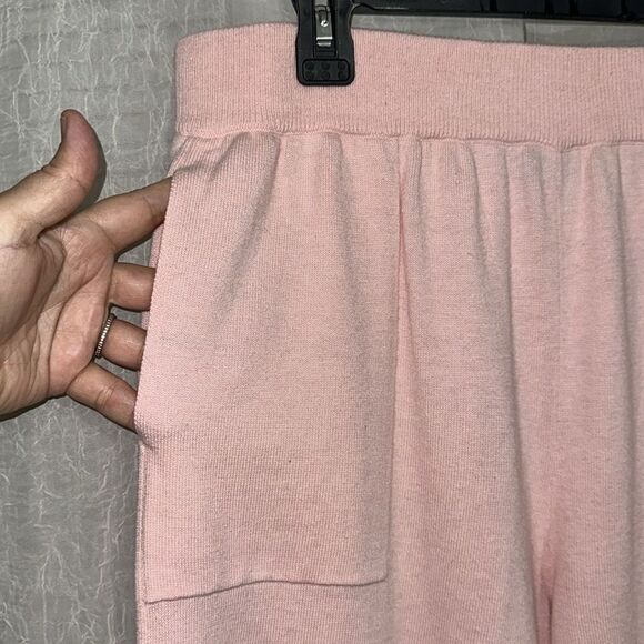 kate spade LβPink Black Stripe Crewneck Knit Long Sleeve Pant Lounge PJ Outfit - Picture 16 of 17